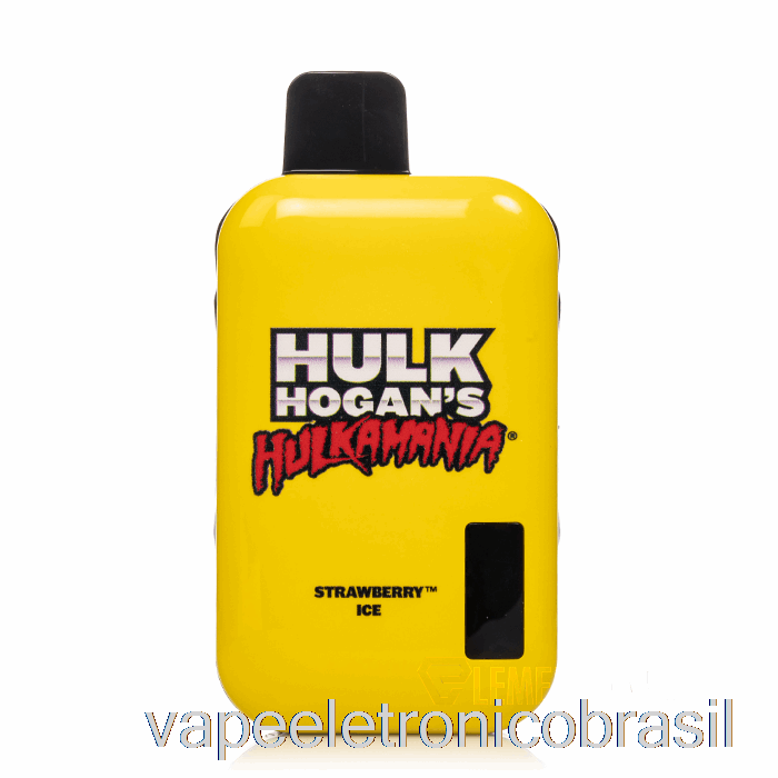 Vape Eletrônico Hulk Hogan Hulkamania 8000 Descartável Morango Ice